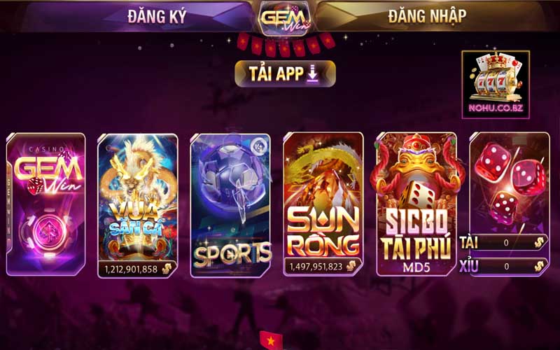 Các sản phẩm giải trí thể hiện đẳng cấp tại cổng game GemWin